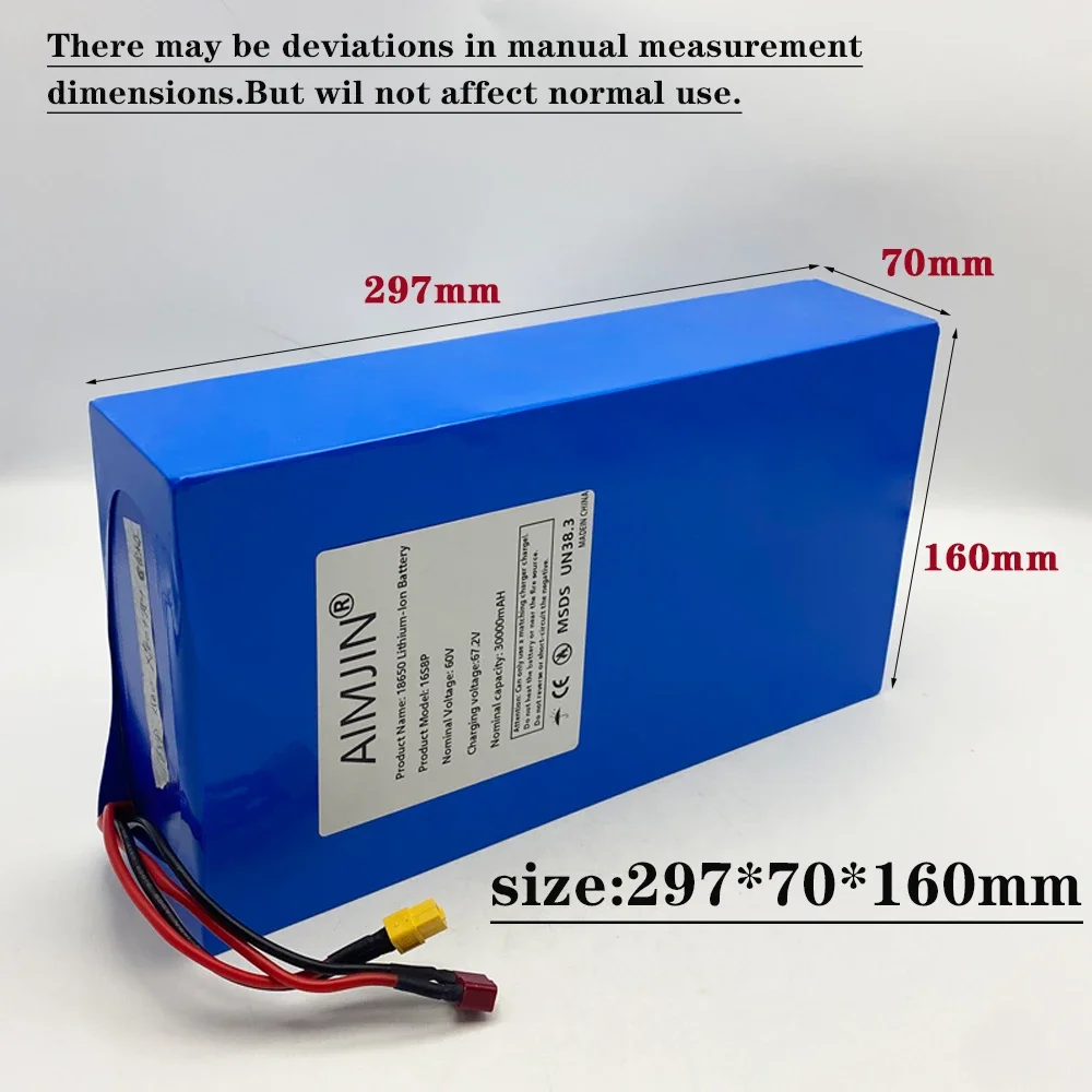 1000-3000W high-power 60V 30Ah - 60V 30Ah Electric Scooter Battery 评论和价格